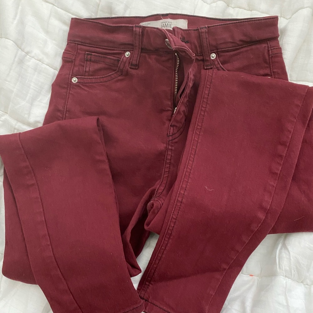 Maroon Top Shop Jeans